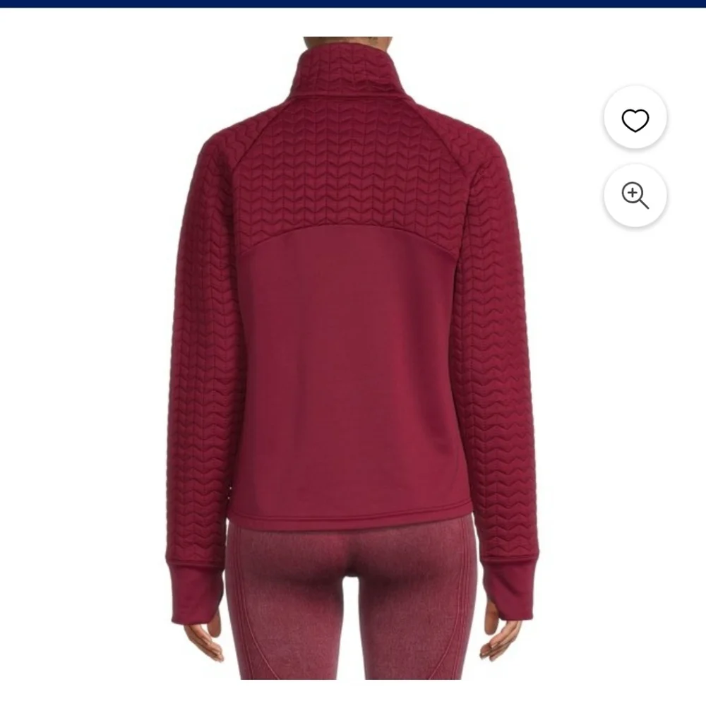 Avia Womems Maroon Quilted Warm Up Cool Down Jacket. Size S (4-6)